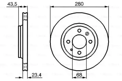 0 986 478 375 BOSCH Тормозной диск 0 986 478 375 BOSCH Тормозной диск