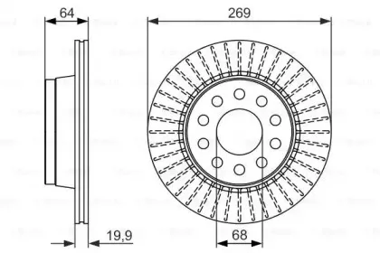 0 986 479 689 BOSCH Тормозной диск 0 986 479 689 BOSCH Тормозной диск