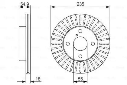 0 986 479 845 BOSCH Тормозной диск 0 986 479 845 BOSCH Тормозной диск