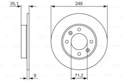 0 986 479 888 BOSCH Тормозной диск 0 986 479 888 BOSCH Тормозной диск