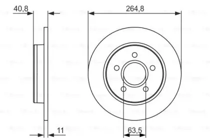 0 986 479 955 BOSCH Тормозной диск 0 986 479 955 BOSCH Тормозной диск
