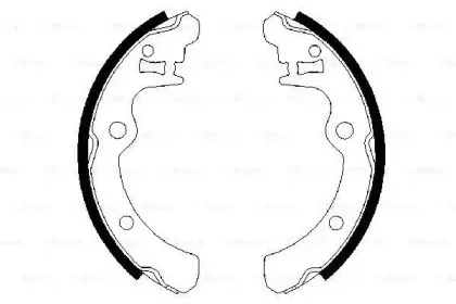 0 986 487 343 BOSCH Комплект тормозных колодок 0 986 487 343 BOSCH Комплект тормозных колодок