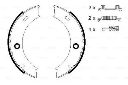 0 986 487 611 BOSCH Комплект тормозных колодок, стояночная тормозная система 0 986 487 611 BOSCH Комплект тормозных колодок, стояночная тормозная система