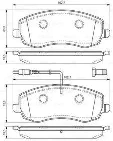 0 986 494 385 BOSCH Комплект тормозных колодок, дисковый тормоз 0 986 494 385 BOSCH Комплект тормозных колодок, дисковый тормоз