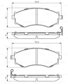 0986494571 BOSCH Комплект тормозных колодок, дисковый тормоз 0986494571 BOSCH Комплект тормозных колодок, дисковый тормоз