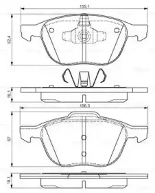 0986495023 BOSCH Комплект тормозных колодок, дисковый тормоз 0986495023 BOSCH Комплект тормозных колодок, дисковый тормоз