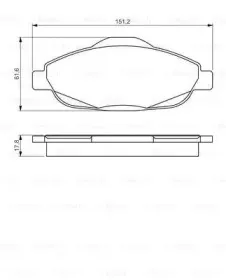 0 986 495 266 BOSCH Комплект тормозных колодок, дисковый тормоз 0 986 495 266 BOSCH Комплект тормозных колодок, дисковый тормоз