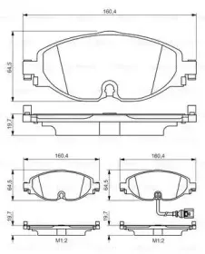0986495347 BOSCH Комплект тормозных колодок, дисковый тормоз 0986495347 BOSCH Комплект тормозных колодок, дисковый тормоз
