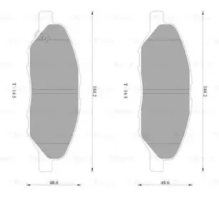 0 986 AB2 777 BOSCH Комплект тормозных колодок, дисковый тормоз 0 986 AB2 777 BOSCH Комплект тормозных колодок, дисковый тормоз