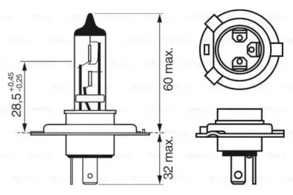 1 987 302 048 BOSCH Лампа накаливания, фара дальнего света 1 987 302 048 BOSCH Лампа накаливания, фара дальнего света