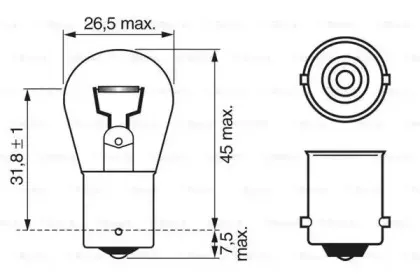 1 987 302 280 BOSCH Лампа накаливания, фонарь указателя поворота 1 987 302 280 BOSCH Лампа накаливания, фонарь указателя поворота