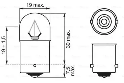 1987302506 BOSCH Лампа накаливания 1987302506 BOSCH Лампа накаливания