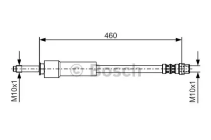 1 987 476 297 BOSCH Тормозной шланг 1 987 476 297 BOSCH Тормозной шланг