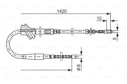 1 987 477 063 BOSCH Трос, стояночная тормозная система 1 987 477 063 BOSCH Трос, стояночная тормозная система