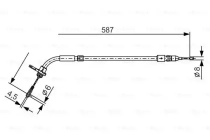 1 987 477 224 BOSCH Трос, стояночная тормозная система 1 987 477 224 BOSCH Трос, стояночная тормозная система