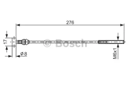 1 987 477 240 BOSCH Трос, стояночная тормозная система 1 987 477 240 BOSCH Трос, стояночная тормозная система