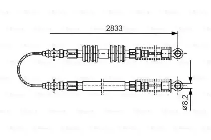 1 987 477 296 BOSCH Трос, стояночная тормозная система 1 987 477 296 BOSCH Трос, стояночная тормозная система