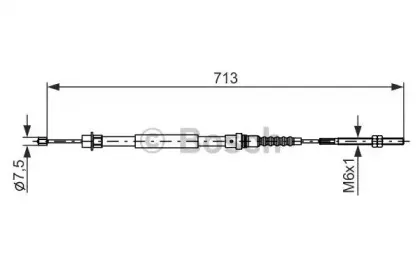 1 987 477 594 BOSCH Трос, стояночная тормозная система 1 987 477 594 BOSCH Трос, стояночная тормозная система