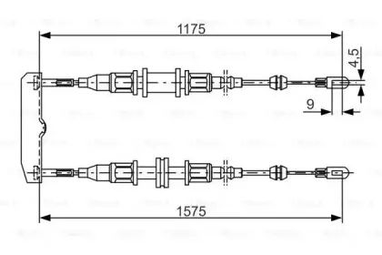 1 987 477 766 BOSCH Трос, стояночная тормозная система 1 987 477 766 BOSCH Трос, стояночная тормозная система