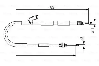 1 987 482 058 BOSCH Трос, стояночная тормозная система 1 987 482 058 BOSCH Трос, стояночная тормозная система
