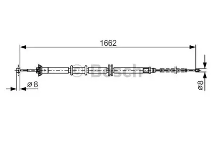1 987 482 206 BOSCH Трос, стояночная тормозная система 1 987 482 206 BOSCH Трос, стояночная тормозная система