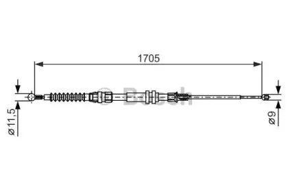 1 987 482 377 BOSCH Трос, стояночная тормозная система 1 987 482 377 BOSCH Трос, стояночная тормозная система