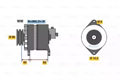 6 033 GB5 001 BOSCH Генератор 6 033 GB5 001 BOSCH Генератор