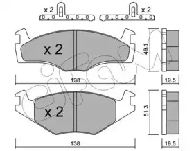 822-045-1K CIFAM Комплект тормозных колодок, дисковый тормоз 822-045-1K CIFAM Комплект тормозных колодок, дисковый тормоз