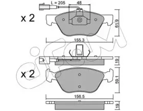 822-083-0 CIFAM Комплект тормозных колодок, дисковый тормоз 822-083-0 CIFAM Комплект тормозных колодок, дисковый тормоз