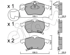 822-118-1 CIFAM Комплект тормозных колодок, дисковый тормоз 822-118-1 CIFAM Комплект тормозных колодок, дисковый тормоз