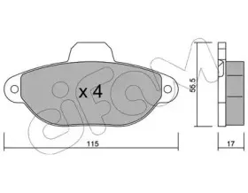 822-159-1 CIFAM Комплект тормозных колодок, дисковый тормоз 822-159-1 CIFAM Комплект тормозных колодок, дисковый тормоз