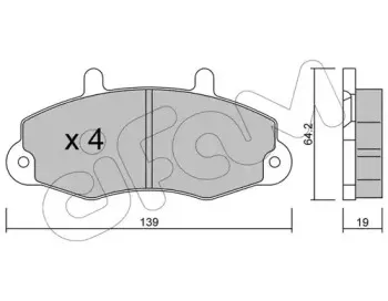 822-194-0 CIFAM Комплект тормозных колодок, дисковый тормоз 822-194-0 CIFAM Комплект тормозных колодок, дисковый тормоз