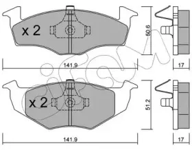822-206-0 CIFAM Комплект тормозных колодок, дисковый тормоз 822-206-0 CIFAM Комплект тормозных колодок, дисковый тормоз