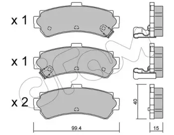 822-403-0 CIFAM Комплект тормозных колодок, дисковый тормоз 822-403-0 CIFAM Комплект тормозных колодок, дисковый тормоз