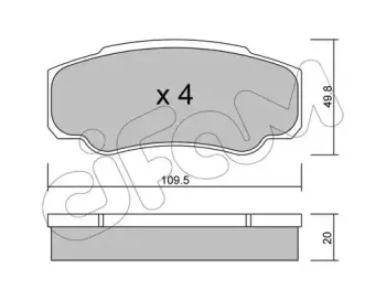 822-532-0 CIFAM Комплект тормозных колодок, дисковый тормоз 822-532-0 CIFAM Комплект тормозных колодок, дисковый тормоз