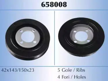 658008 MALÒ Ременный шкив, коленчатый вал 658008 MALÒ Ременный шкив, коленчатый вал