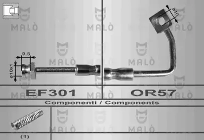 80153 MALÒ Тормозной шланг 80153 MALÒ Тормозной шланг