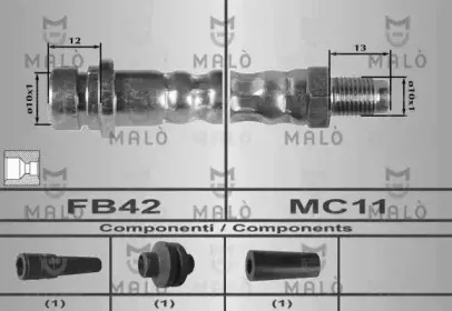 80216 MALÒ Тормозной шланг 80216 MALÒ Тормозной шланг