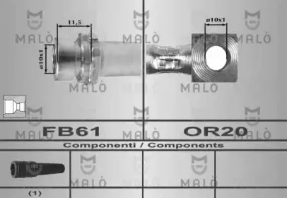 80234 MALÒ Тормозной шланг 80234 MALÒ Тормозной шланг