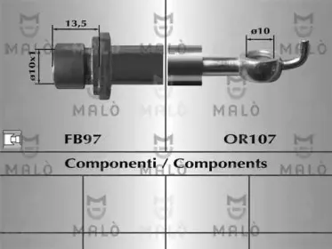 80891 MALÒ Тормозной шланг 80891 MALÒ Тормозной шланг