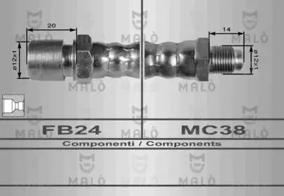 8412 MALÒ Шланг сцепления 8412 MALÒ Шланг сцепления