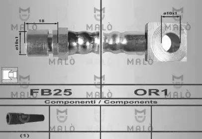 8543 MALÒ Тормозной шланг 8543 MALÒ Тормозной шланг