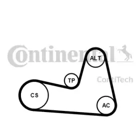 6PK1200K2 CONTITECH Поликлиновой ременный комплект 6PK1200K2 CONTITECH Поликлиновой ременный комплект