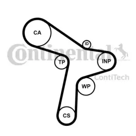 CT1168K2 CONTITECH Комплект ремня ГРМ CT1168K2 CONTITECH Комплект ремня ГРМ