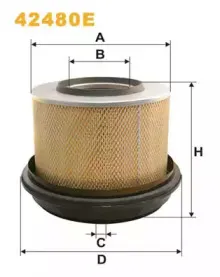42480E WIX FILTERS Воздушный фильтр 42480E WIX FILTERS Воздушный фильтр