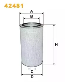 42481 WIX FILTERS Воздушный фильтр 42481 WIX FILTERS Воздушный фильтр