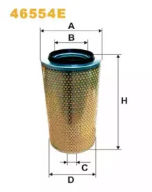 46554E WIX FILTERS Воздушный фильтр 46554E WIX FILTERS Воздушный фильтр