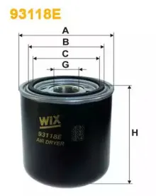 93118E WIX FILTERS Осушитель воздуха, пневматическая система 93118E WIX FILTERS Осушитель воздуха, пневматическая система