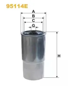 95114E WIX FILTERS Топливный фильтр 95114E WIX FILTERS Топливный фильтр