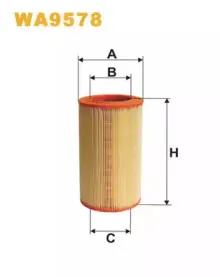 WA9578 WIX FILTERS Воздушный фильтр WA9578 WIX FILTERS Воздушный фильтр